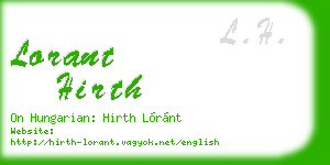 lorant hirth business card